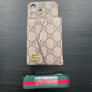 iPhone 17 crossbody-wallet Monogram Phone Case with Strap!